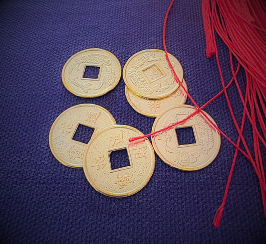 Feng Shui Chinese Coins - Pack of 6